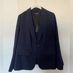 Lane Bryant pin stripe navy blue blazer, tailored stretch